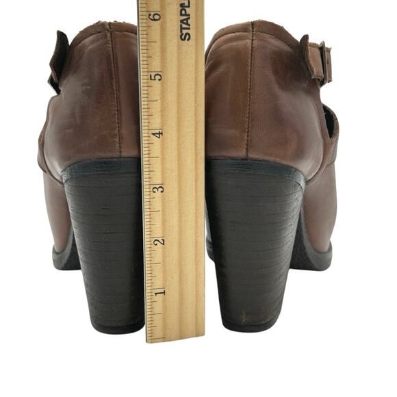 Krbonell Brown Ankle Boots Booties Cut Out Russet Leather Block Heel Size 7.5 - Picture 12 of 12